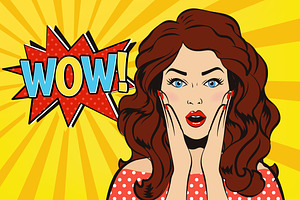 Woman says WOW!