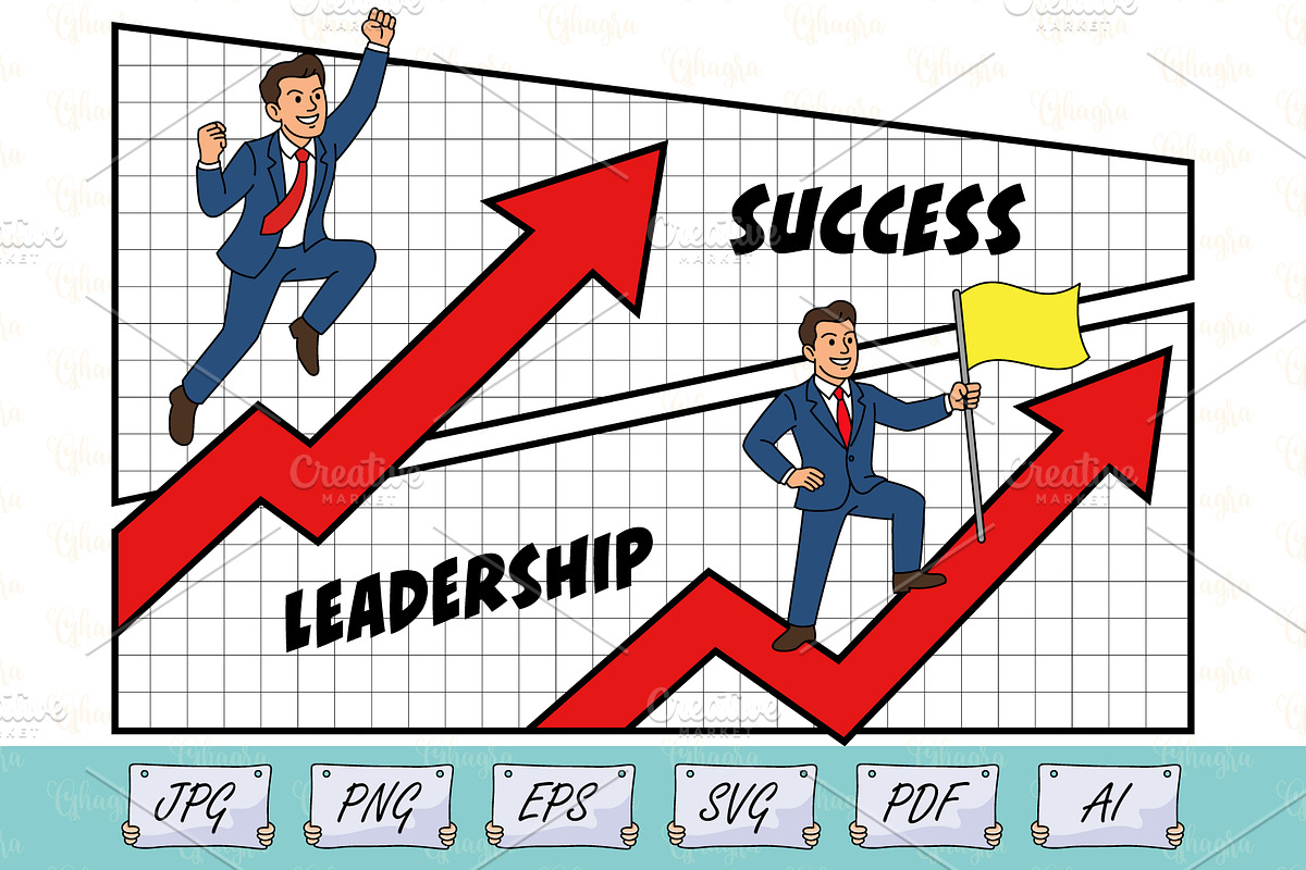 Business Growth Success Comic Vector, a Finance Illustration by Ghagra (Photo 1 of 3)