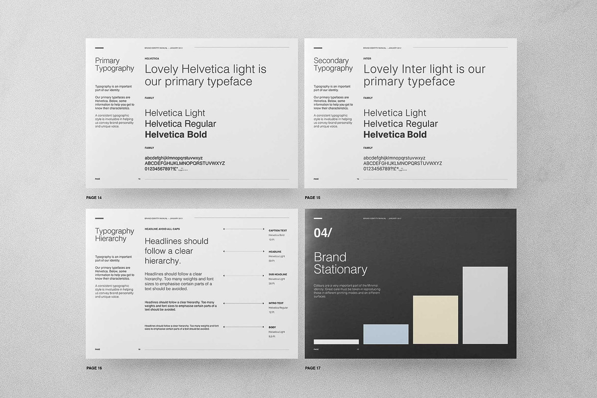 Minimalist brand guidelines, a Brochure Template by Proonty (Photo 5 of 9)