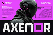 Axenor – Futuristic Cyberpunk Displa, a Sans Serif Font by kangfont Studio (Thumbnail 1 of 11)