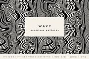 Wavy Seamless Patterns Collection, a Pattern Graphic by Curly_Pat (Thumbnail 1 of 14)