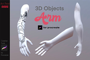 3D Object Arm Model Tattoo Realistic