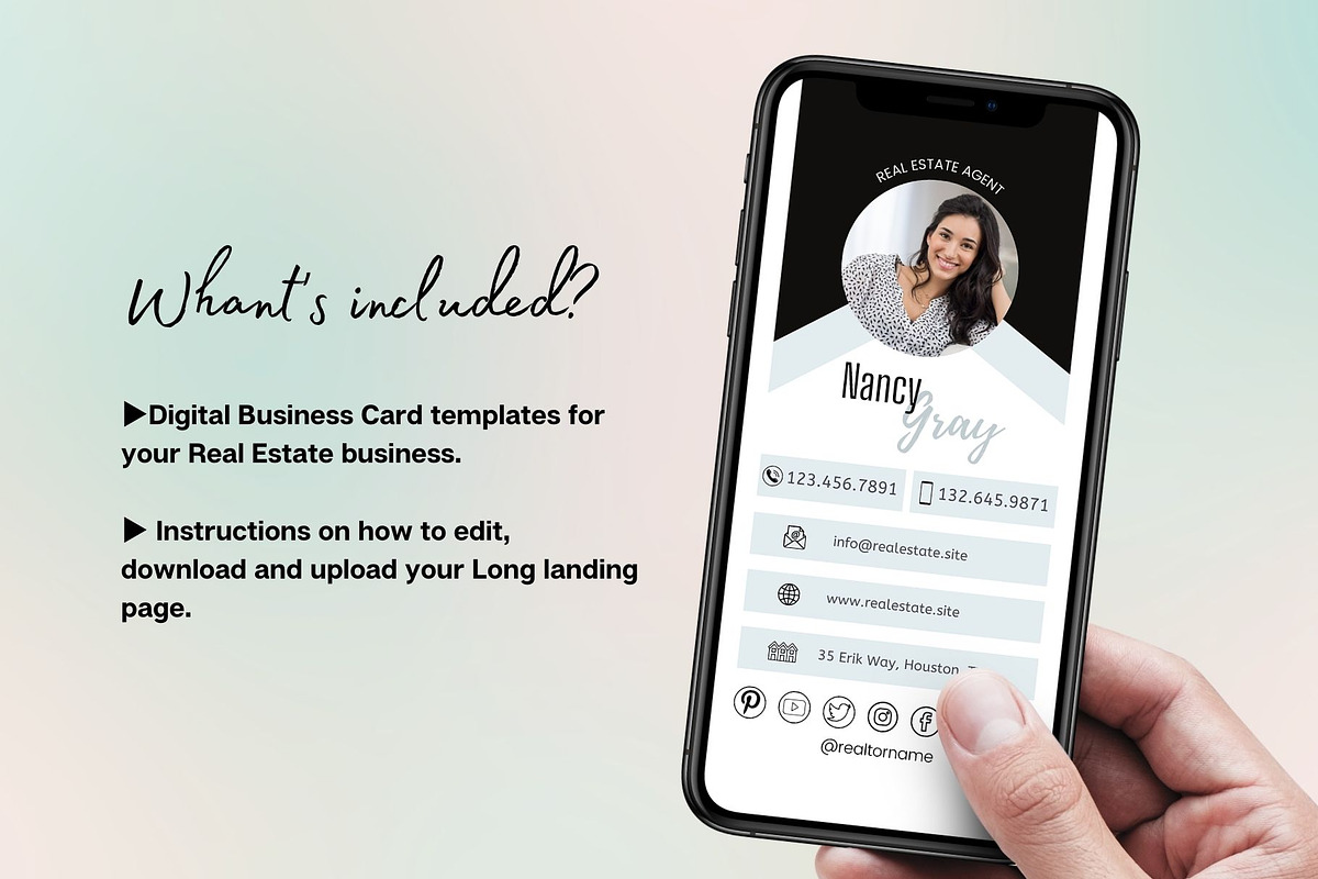 Digital Business Card / Link in Bio, a Social Media Template by MediaKitTemplates (Photo 4 of 5)