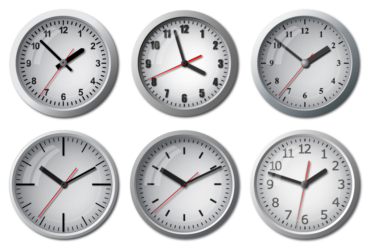 Wall mounted digital clock.
