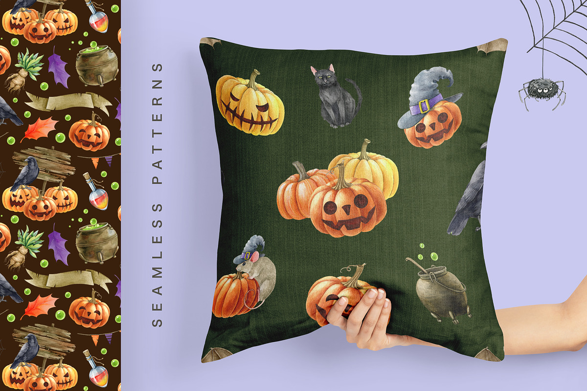Halloween Watercolor Clipart, a Seasonal Illustration by AnitaPol (Photo 17 of 20)