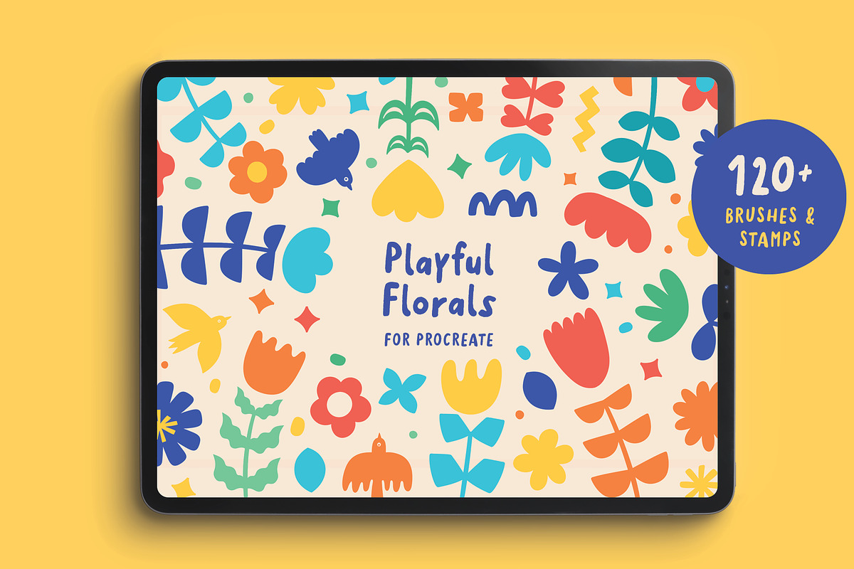 Playful Floral Procreate Brushes, a Brush Add-On by Pencil Twist (Photo 1 of 10)