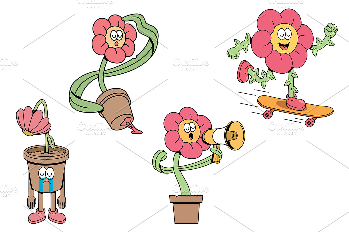 Cute flower 15 vector illustrations, an Object Illustration by gunaonedesign (Photo 4 of 9)