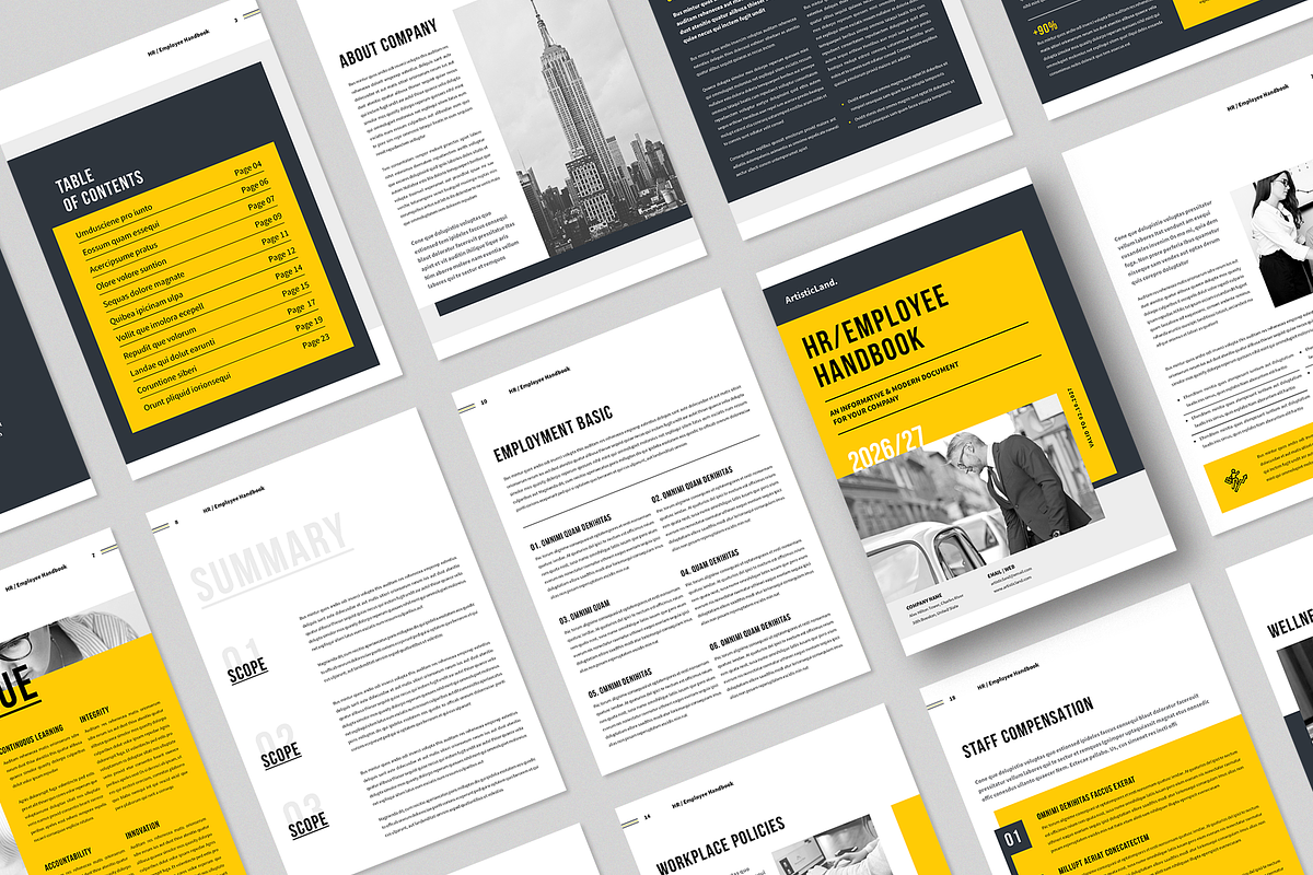 HR / Employee Handbook, a Brochure Template by ArtisticLand (Photo 2 of 7)