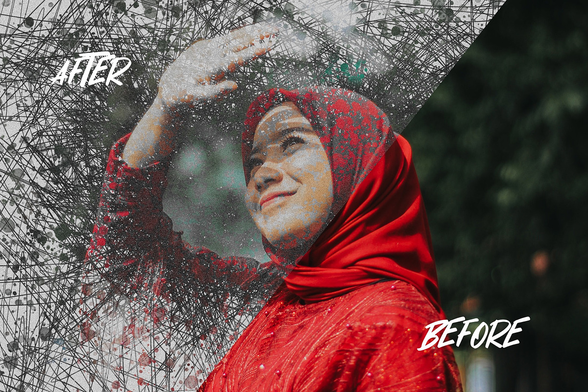 Scribble And Splash Photo Effect, a Layer Style Add-On by WudelMbois Studio (Photo 3 of 3)