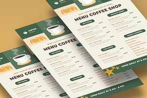 Greena Coffee Shop Menu