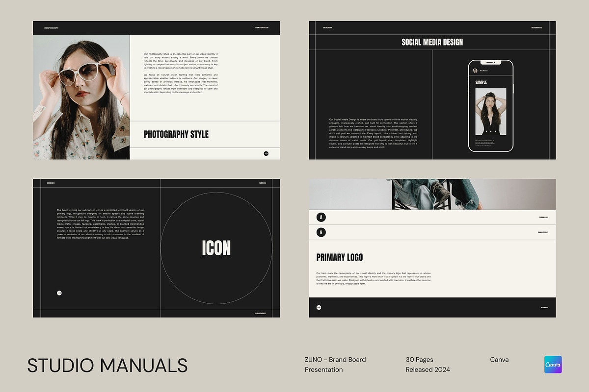 ZUNO – Brand Board Presentation, a Social Media Template by Studio Manuals (Photo 4 of 8)