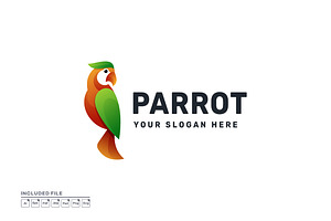 Parrot Gradient Logo Vector, a Branding & Logo Template by yuanesei