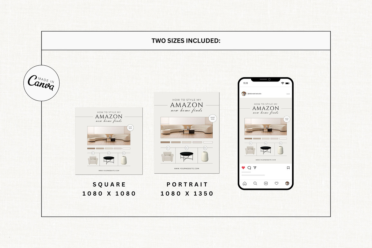 Home Decor LTK Canva Template, a Social Media Template by Deb Creative Studio (Photo 8 of 10)