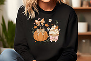 Cute Autumn Cupcake & Pumpkin PNG, an Illustration by Craft Nest (Thumbnail 4 of 6)