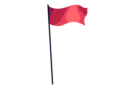 Red Flag vector isolated, an Object Illustration by the8monkey