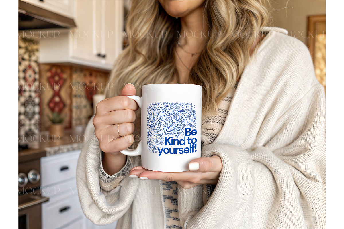 Styled Mug Mockup with Woman Holding, a Product Mockup by MockupWizard (Photo 3 of 3)