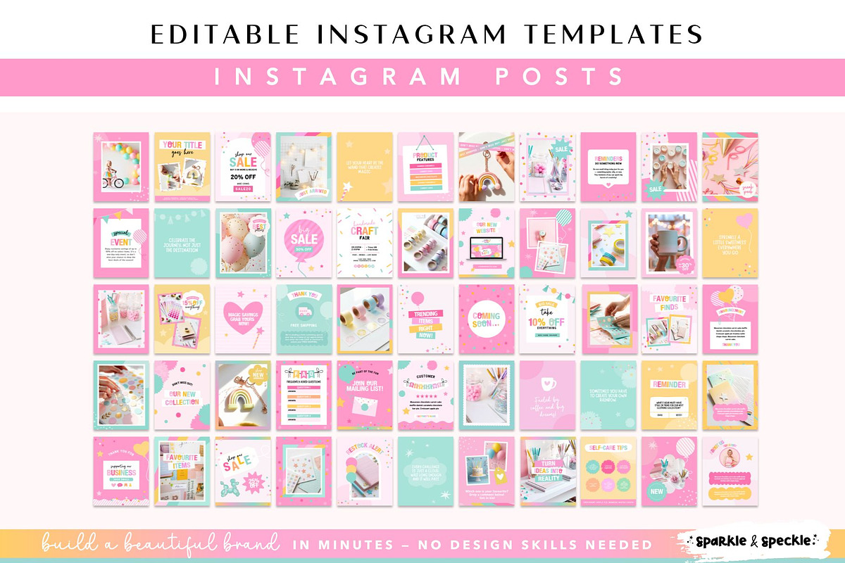 Colorful Party Instagram Templates, a Social Media Template by Sparkle & Speckle (Photo 3 of 7)