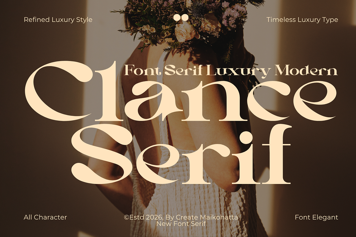 Clance – Modern Luxury Serif, a Serif Font by MaikoHatta (Photo 1 of 8)