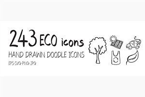 243 Eco Doodle Icons