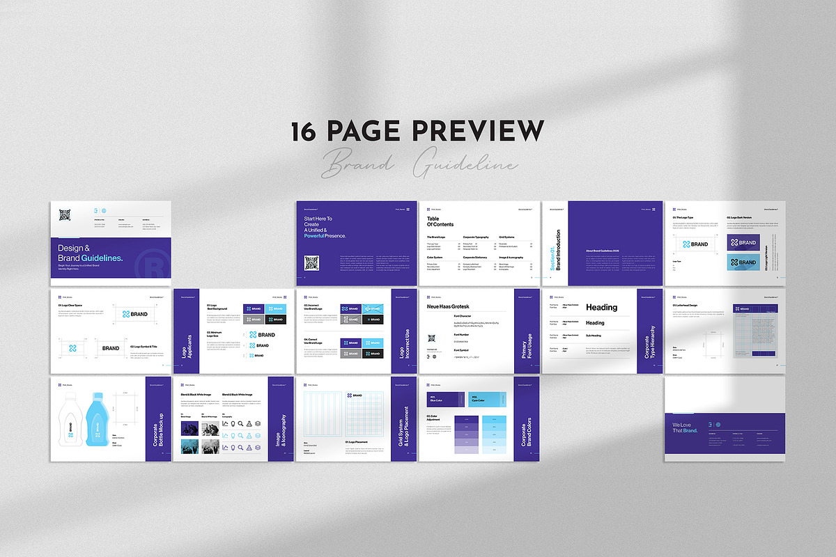 Brand Guideline Template, a Brochure Template by Spark_Creative (Photo 8 of 9)