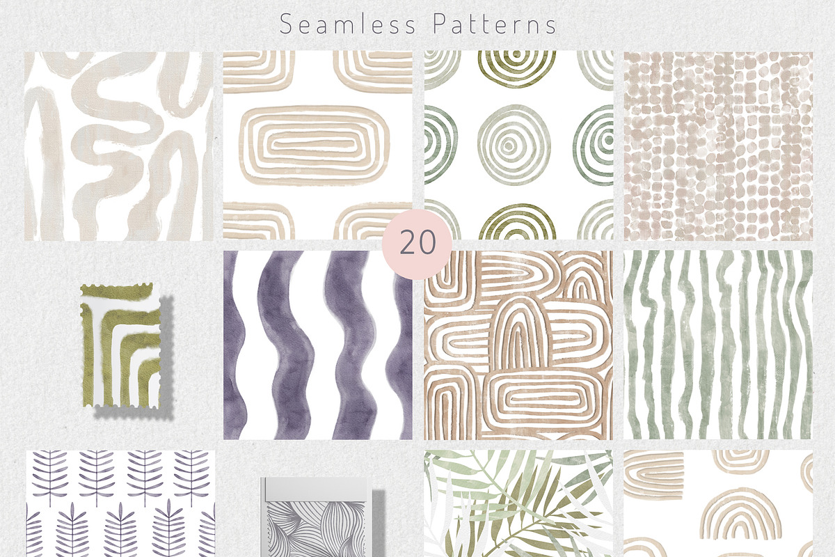 Kanso Japandi Organic Patterns, a Pattern Graphic by mila_leev (Photo 11 of 19)