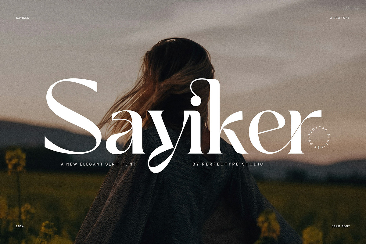 Sayiker Modern Ligature Serif Font, a Serif Font by Perfectype (Photo 1 of 6)