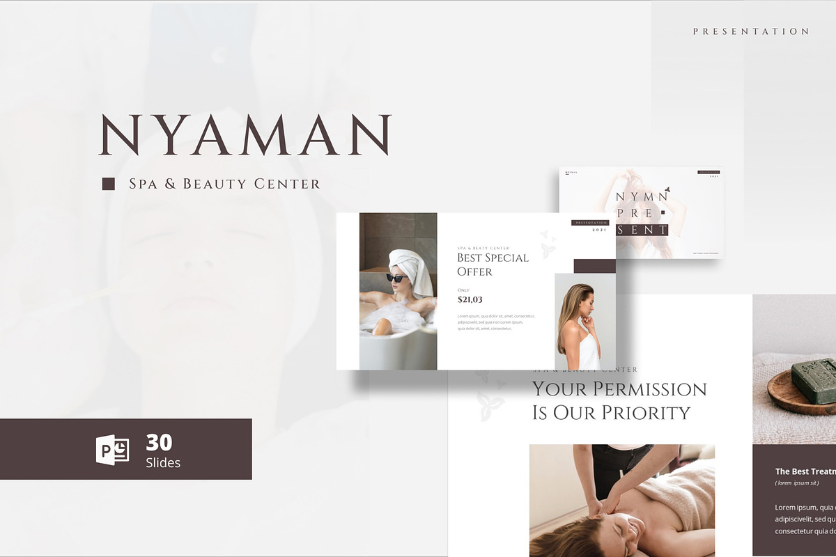 Spa & Beauty Center Powerpoint, a Presentation Template by Antstheme