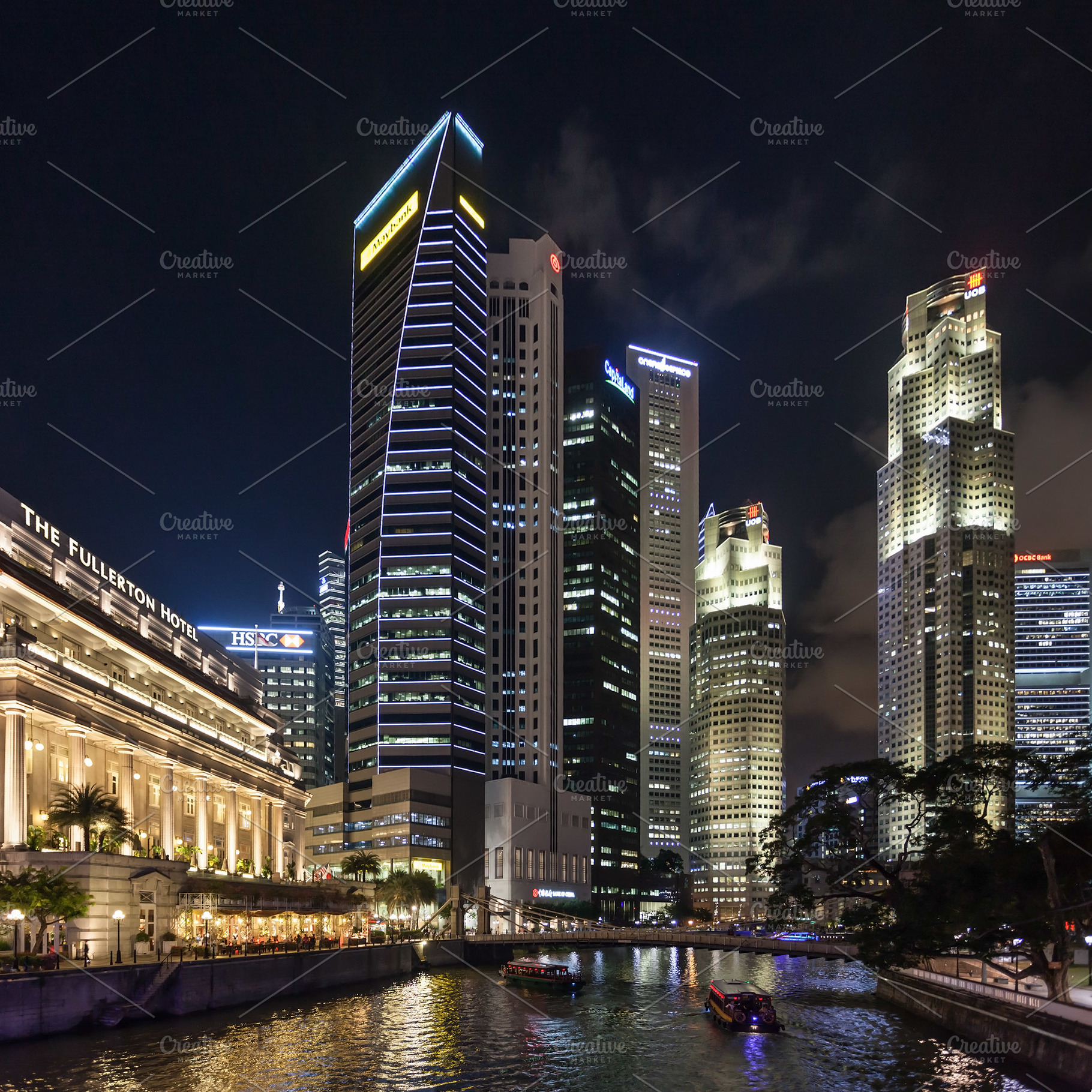 Singapore city skyline, a Photo by saiko3p