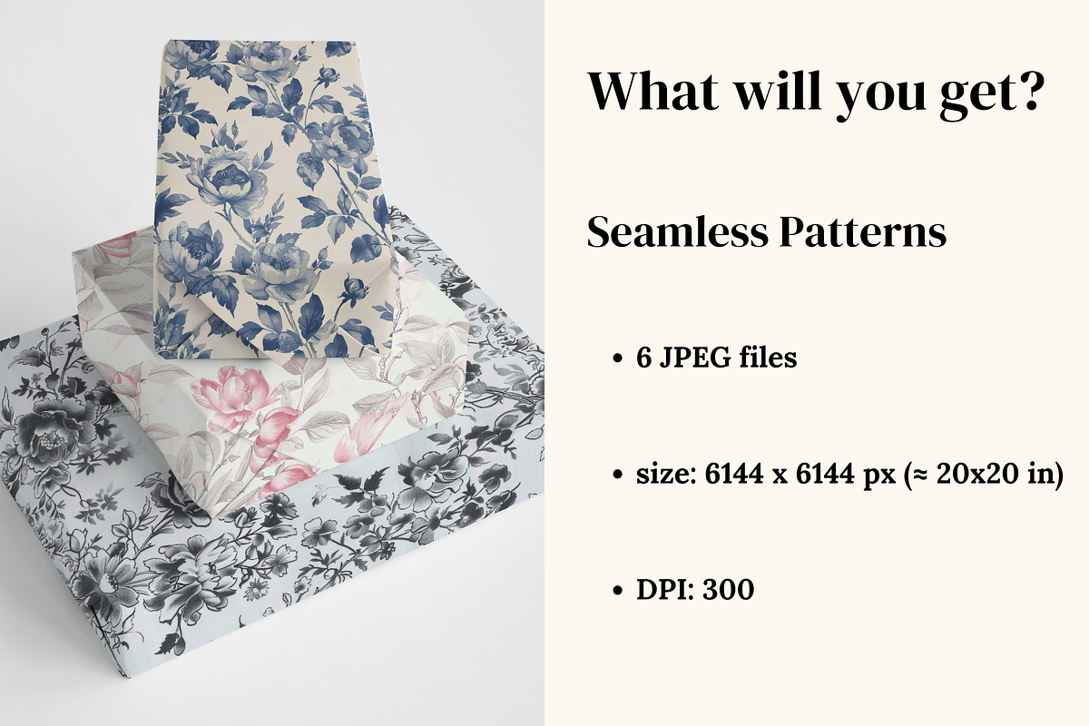 French Toile De Jouy Patterns, a Pattern Graphic by Ninterints (Photo 2 of 7)