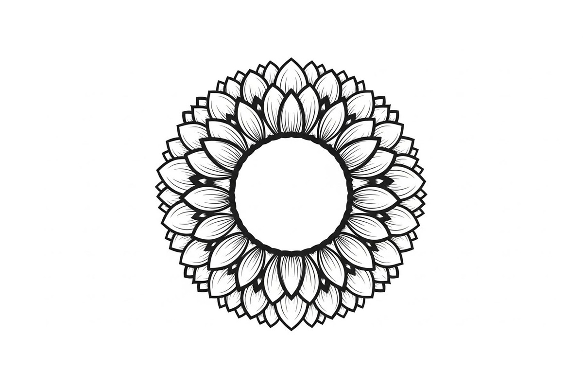 Floral Mandala Circle Frame Bundle, an Illustration by Gaye Art (Photo 32 of 51)