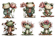 Whimsical Spring Frog Clipart, an Illustration by Dream Creation (Thumbnail 4 of 7)