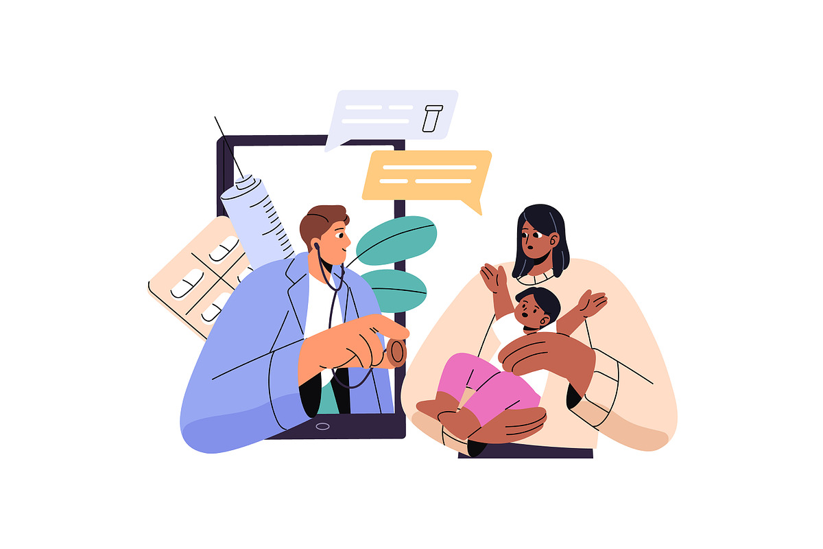 Online medicine, pharmacy store set, a Healthcare Illustration by PaperTrident (Photo 12 of 13)