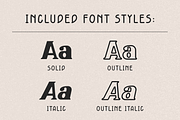 Retro Display Font - Bongo BlahBlah, a Serif Font by ZoloDesignHub (Thumbnail 9 of 9)