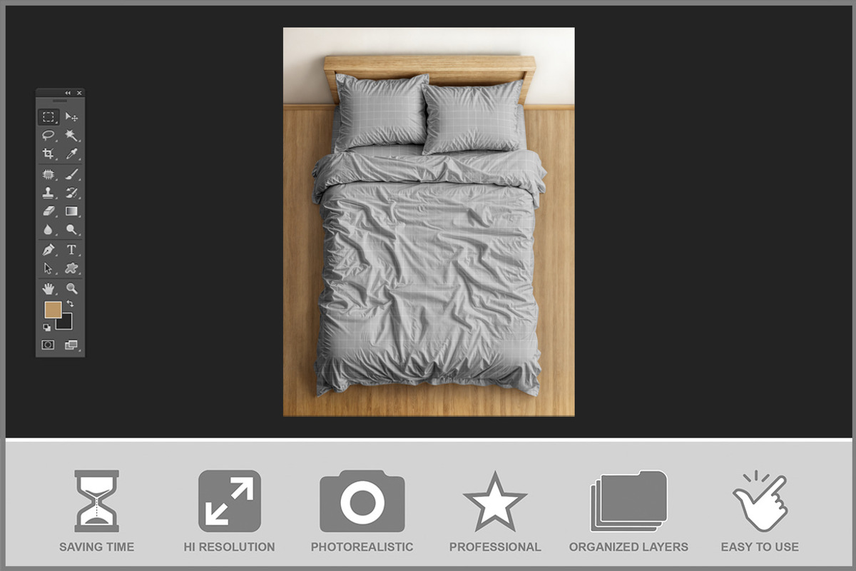 Bedroom Textile Mockup, a Product Mockup by Bruno's Shop (Photo 2 of 3)