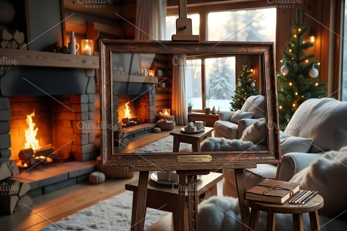 Cozy Christmas Cabin | Stock Photo, a Holiday Photo by Aura Canyon HQ (Photo 4 of 6)