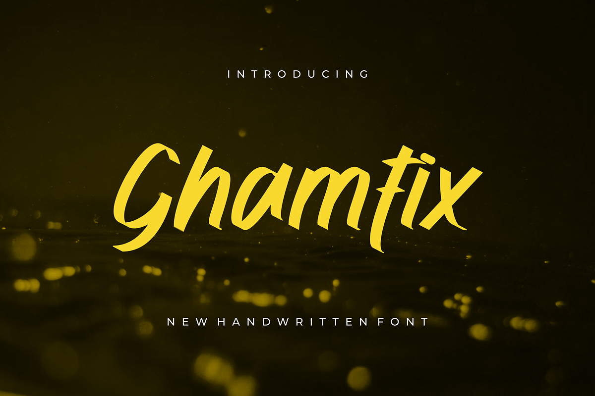 Ghamfix - Font, a Handwritten Font by artchiles_design (Photo 1 of 5)