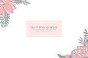 Clip art with blush pink flowers, a Graphic by AS Studio (Thumbnail 2 of 5)