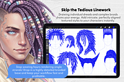 100 Y2K Male Hair Procreate Stamps, a Brush Add-On by Selentaori Studio (Thumbnail 6 of 11)