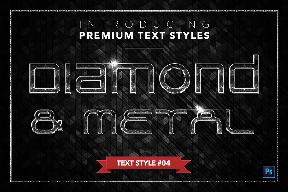Diamond & Metal #3 - 18 Text Styles, a Layer Style Add-On by Jonas Stensgaard (Photo 5 of 21)