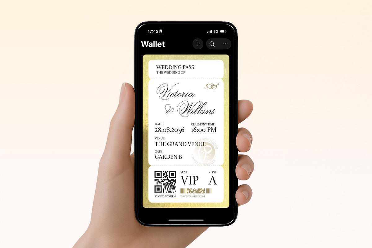 Wedding Boarding Pass Invitation Tem, an Invitation Template by BrandPacks (Photo 2 of 5)