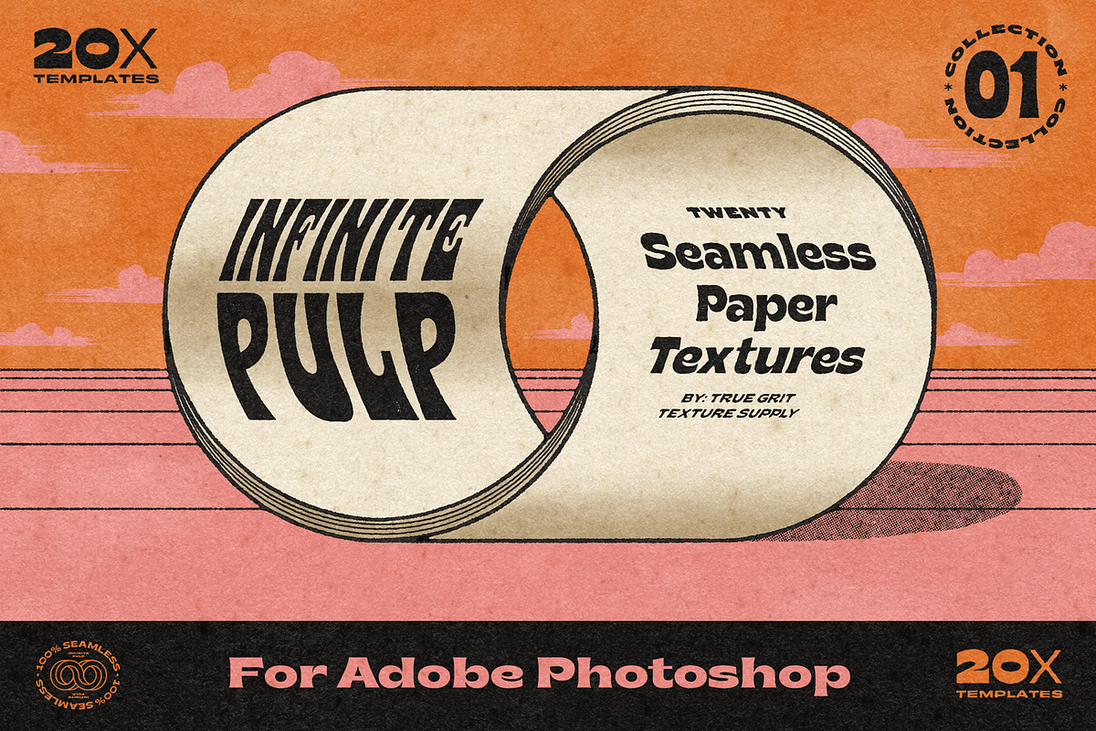 Infinite Pulp 01 for Photoshop, a Texture Graphic by True Grit Texture Supply (Photo 1 of 11)