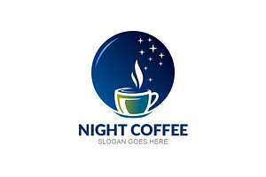 Night Coffee - Logo Template