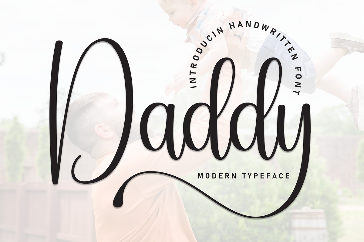 Daddy | Script Font, a Handwritten Font by Scratchones (Photo 1 of 9)