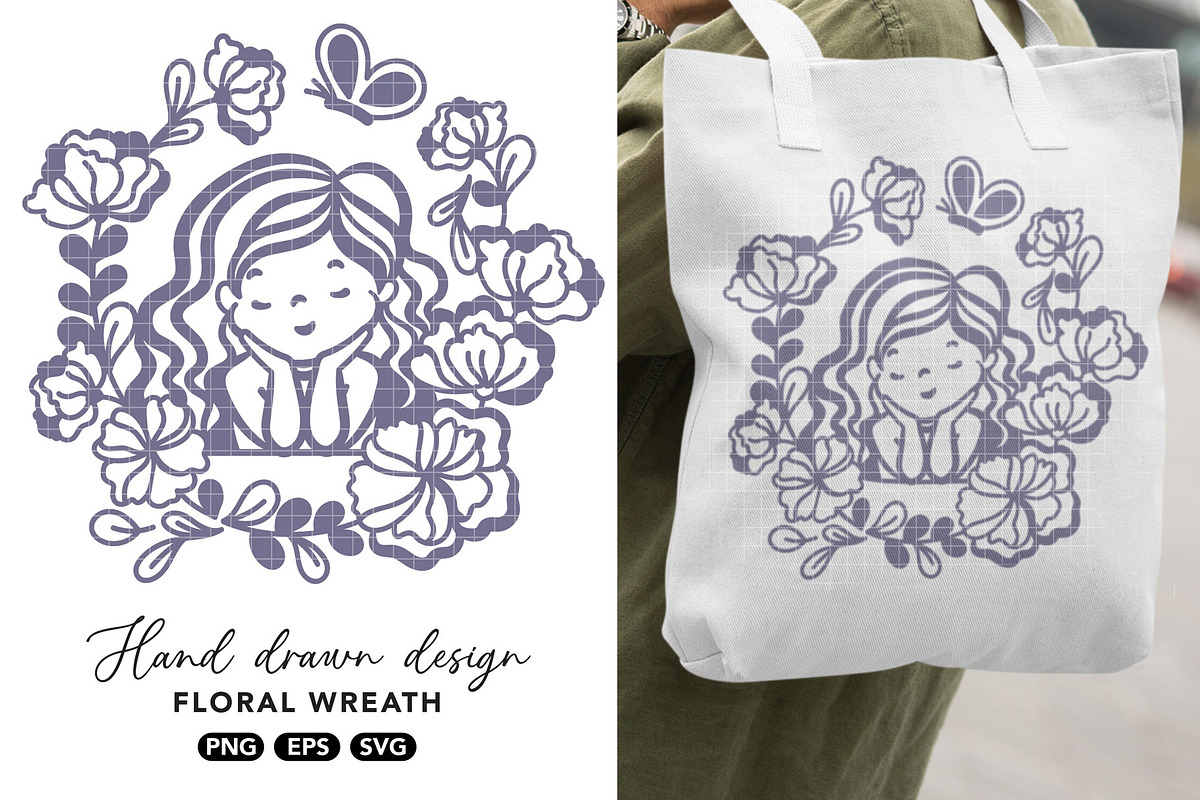 laurel wreath SVG, flower border, a Graphic by hanacrochetdesign (Photo 7 of 11)