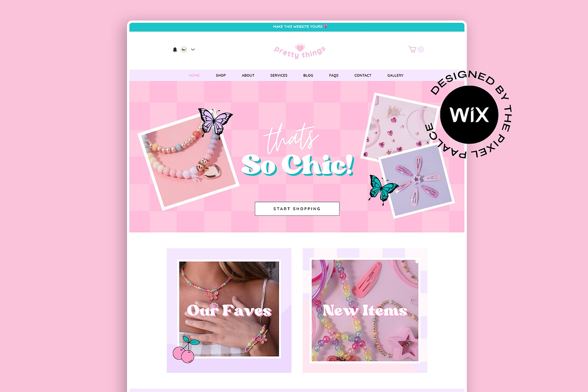 Wix Website Template - Pretty Things, a Wix Template by The Pixel Palace (Photo 1 of 9)