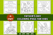 Father's Day Coloring Page For Kids, a Person Illustration by Salaly (Thumbnail 1 of 4)