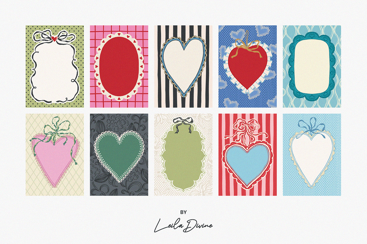 Love Lace Frames - Hand Drawn Set, an Object Graphic by Leila Divine (Photo 6 of 12)