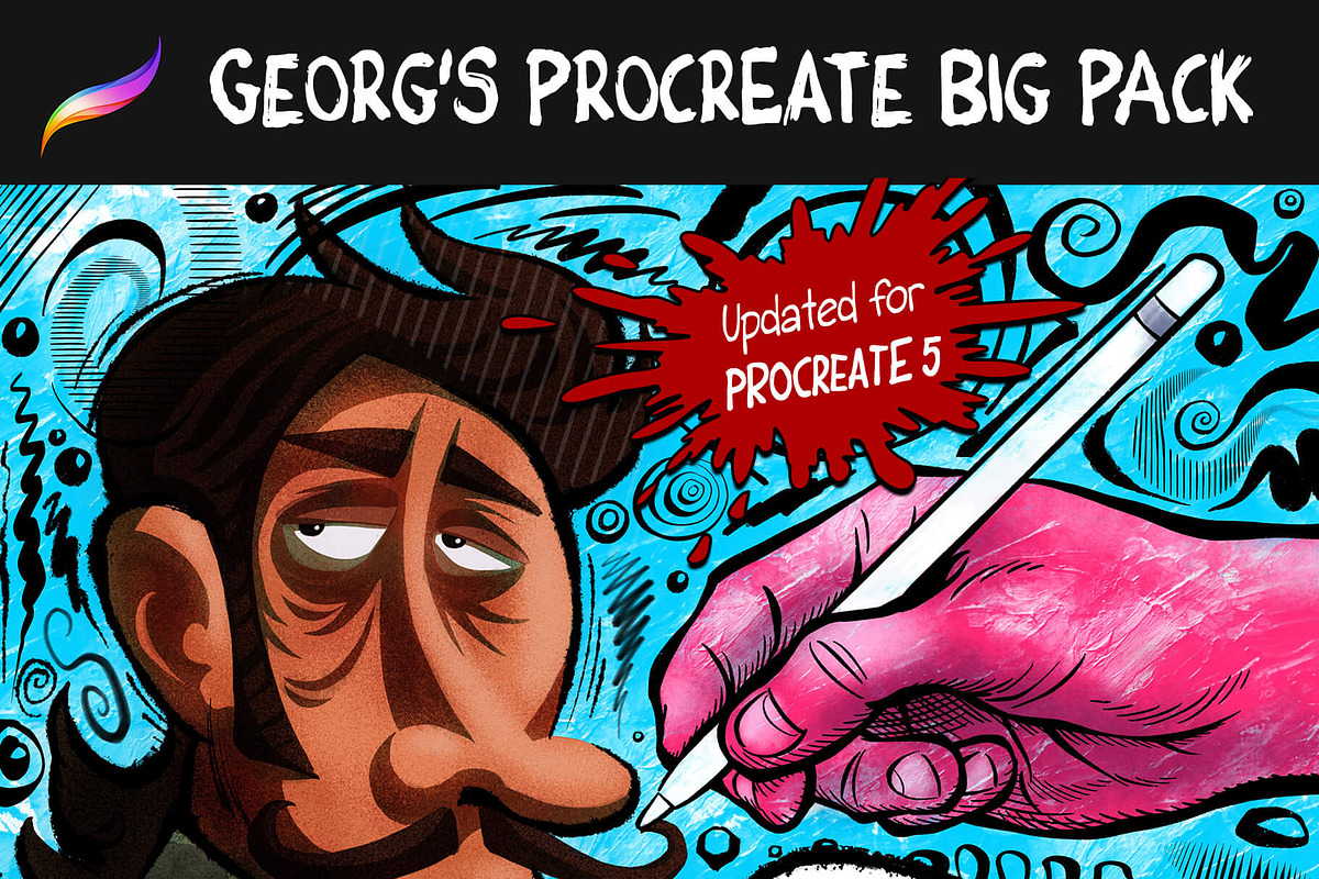 600+ Brushes Procreate BIG PACK, a Brush Add-On by Georg's Procreate Brushes (Photo 1 of 115)