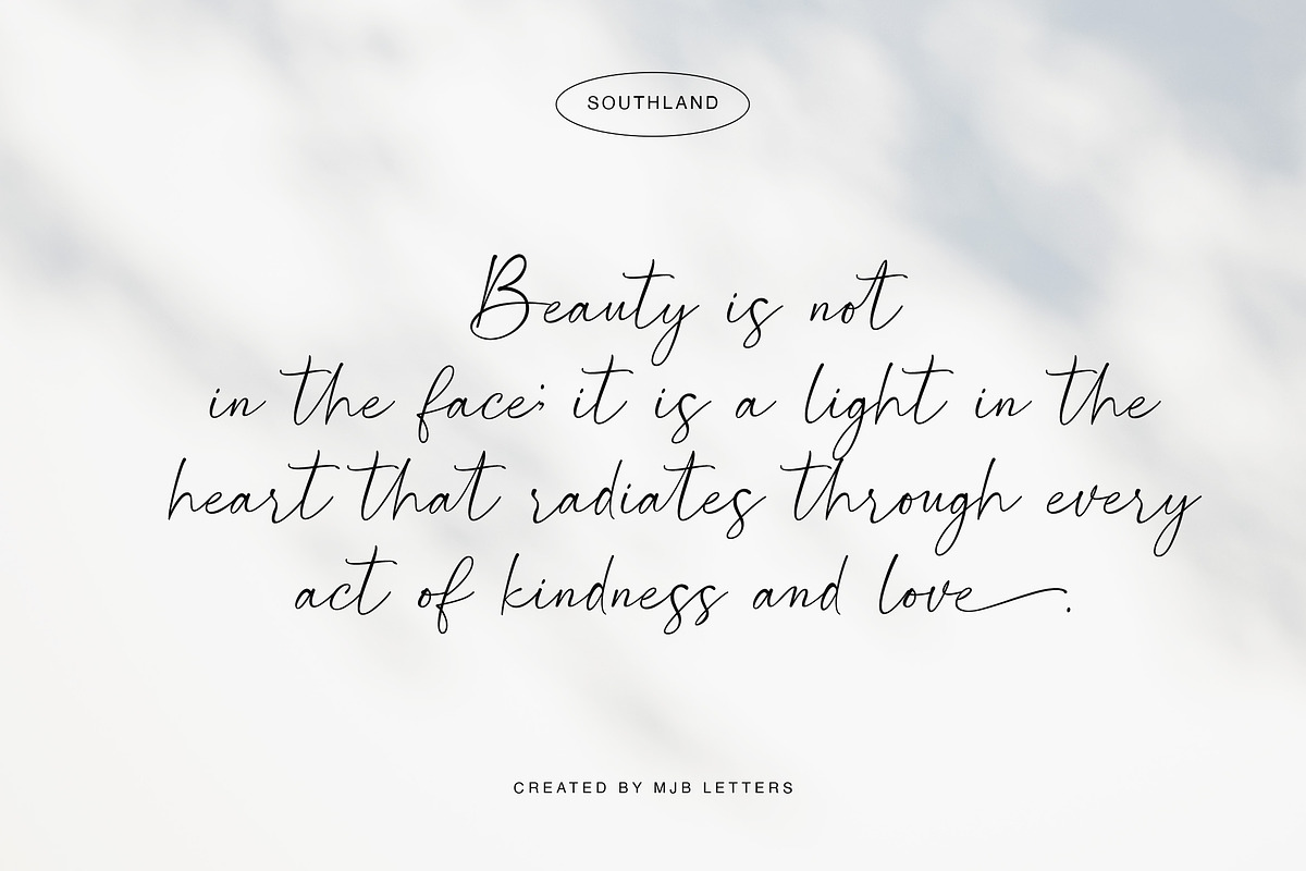 Southland | Modern Calligraphy, a Script Font by MJB Letters (Photo 6 of 10)
