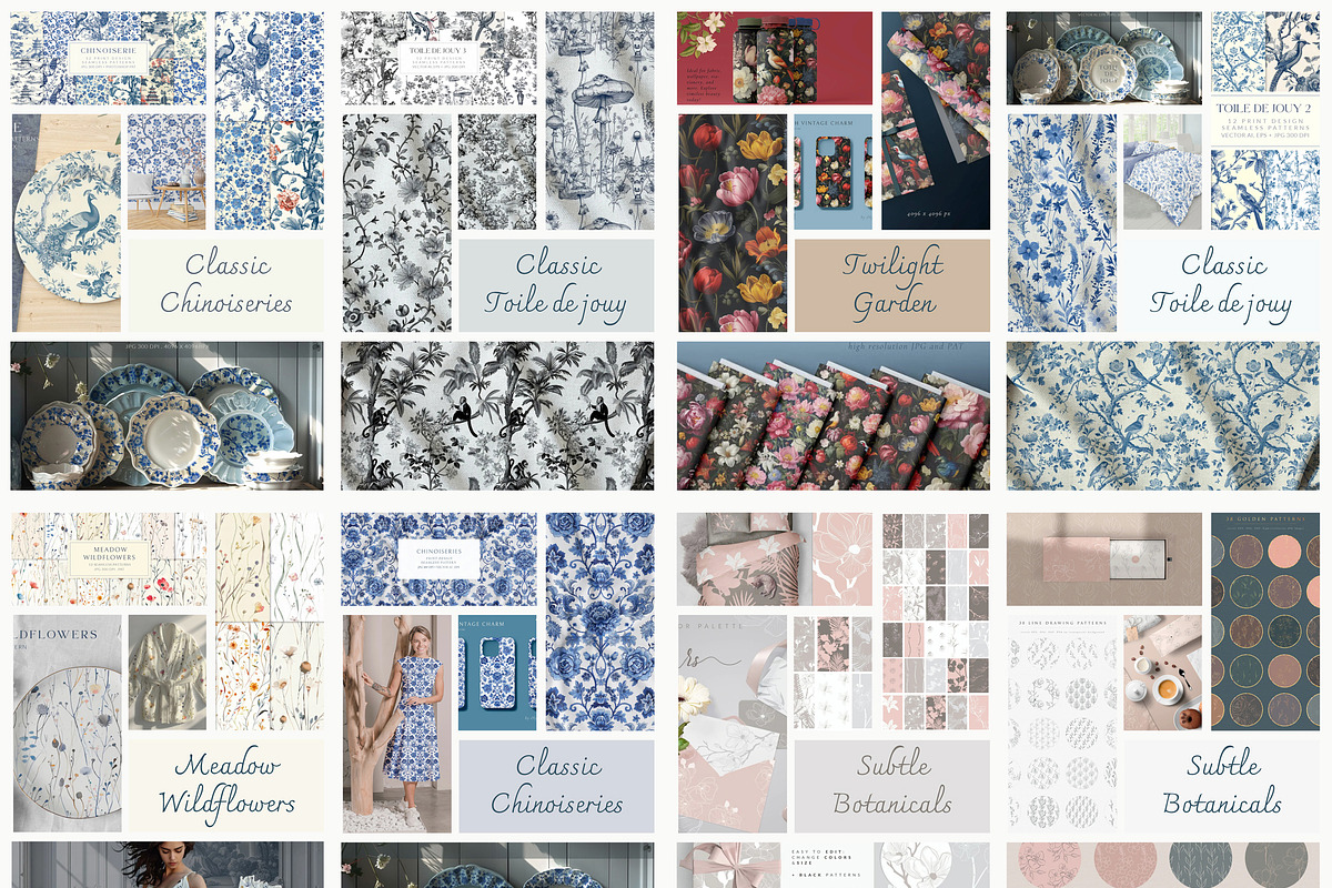 500+ Seamless Patterns Bundle, a Pattern Graphic by Olya Creative (Photo 3 of 31)